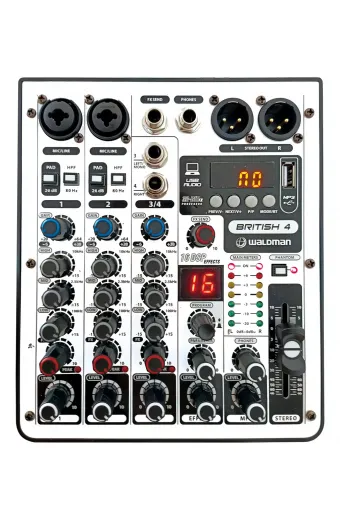 Mesa De Som Waldman 4 Canais British B-4 Interface De Áudio