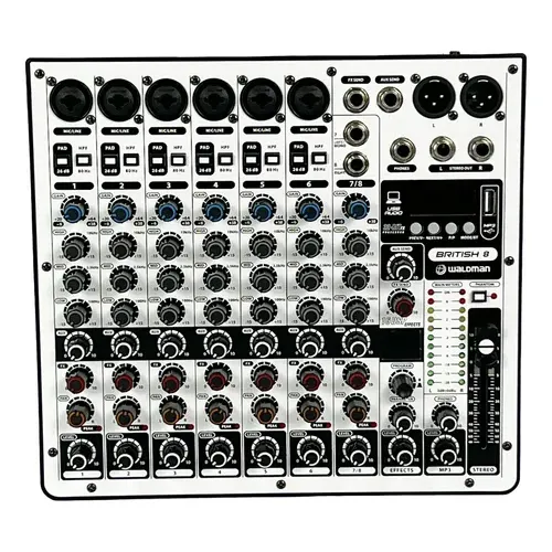 Mesa De Som Waldman 8 Canais British B-8 Phantom 127/220V