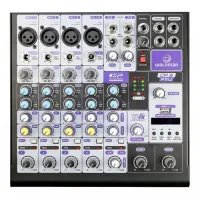Mesa De Som 8 Canais Bluetooth Gravação Usb Waldman Cp8 Fxu
