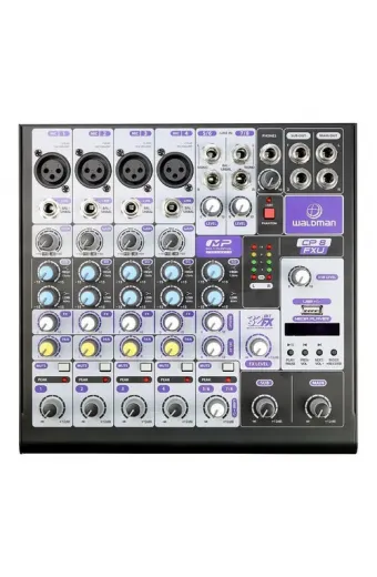 Mesa De Som 8 Canais Bluetooth Gravação Usb Waldman Cp8 Fxu