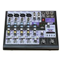 Mesa De Som 8 Canais Bluetooth Gravação Usb Waldman Cp8 Fxu