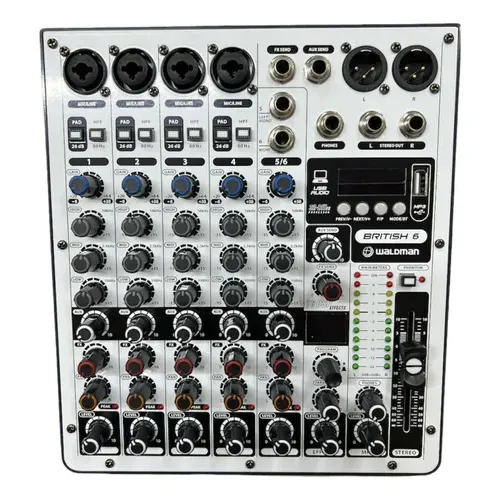 Mesa De Som Waldman 6 Canais British